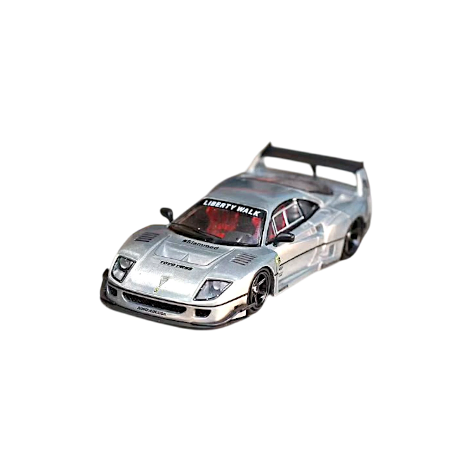 Lot57Supplies Diecast Shop Ghost Player 1:64 scale LBWK F40 diecast model car in varnish raw finish