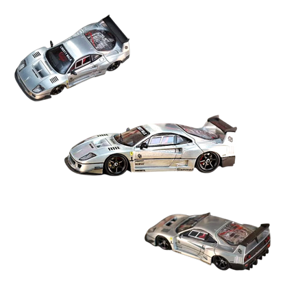Lot57Supplies Diecast Shop Ghost Player LBWK F40 1:64 scale diecast model car in varnish raw finish with racing decals