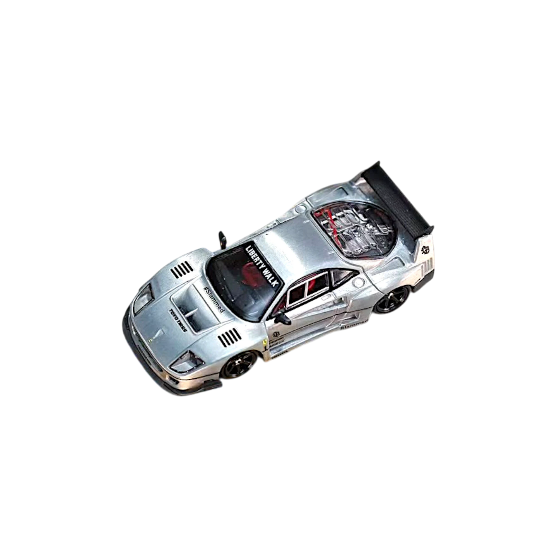Lot57Supplies Diecast Shop Ghost Player 1:64 scale diecast LBWK F40 model car in raw varnish finish