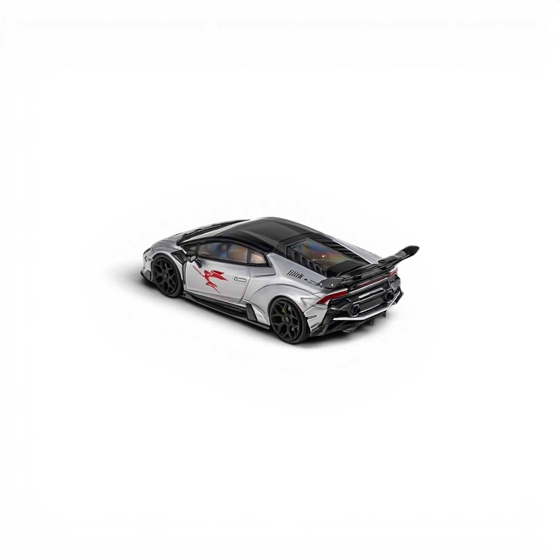 Lot57Supplies Diecast Shop KING MODEL 1:64 scale glossy silver DarwinPRO Huracan LILITH diecast car model