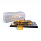 Lot57Supplies Diecast Shop 1:64 scale chrome gold Chevrolet Impala lowrider diecast model with display case