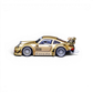 Lot57Supplies Diecast Shop TPC Customized Version RWB930 gold diecast model car in 1:64 scale with side view