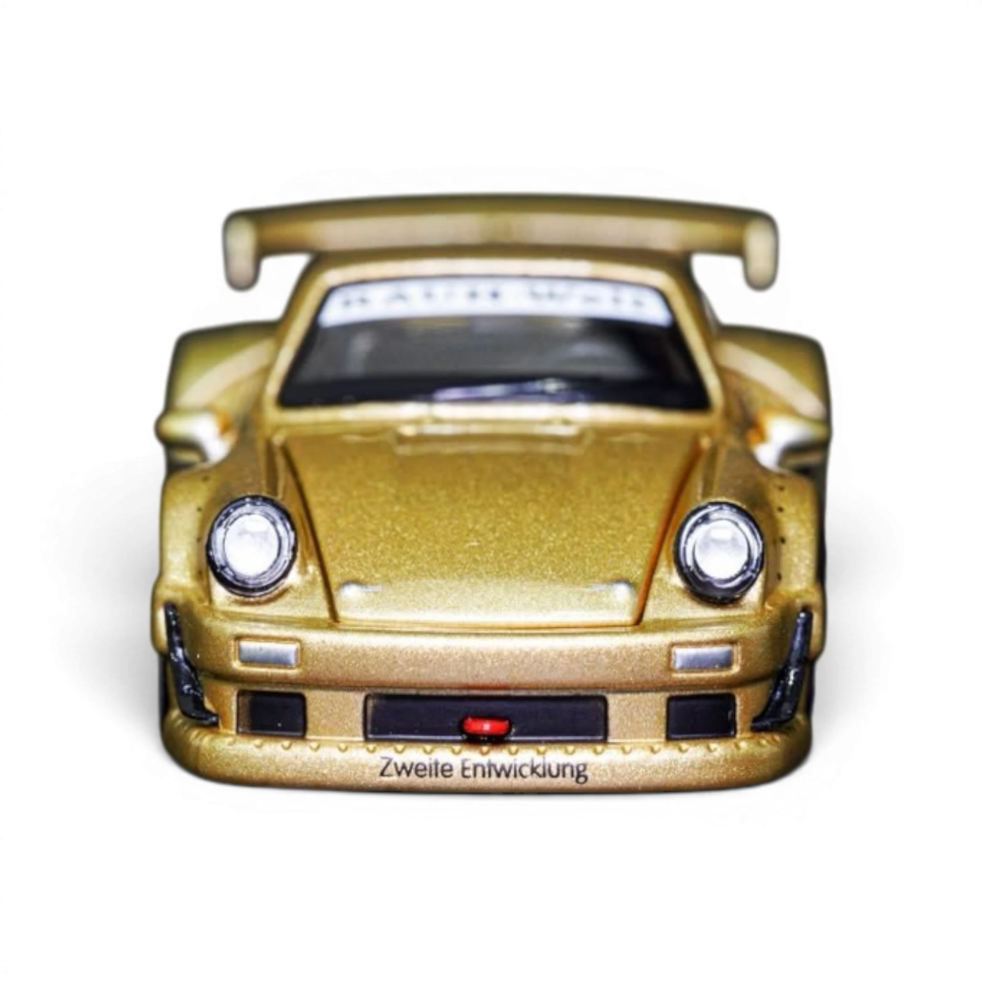 Lot57Supplies Diecast Shop TPC Customized Version RWB930 gold diecast model car, 1:64 scale limited edition front view