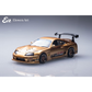 Lot57Supplies Diecast Shop Elowen Art gold 1:64 scale diecast topSecret A80 Supra MK4 model car with rear wing