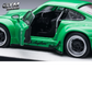 Lot57Supplies Diecast Shop GTM 1:64 scale green RWB993 diecast model car with open door and detailed interior