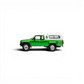 Lot57Supplies Diecast Shop GCD 1:64 scale green Toyota Hilux Xtra Cab diecast pickup truck with white camper shell