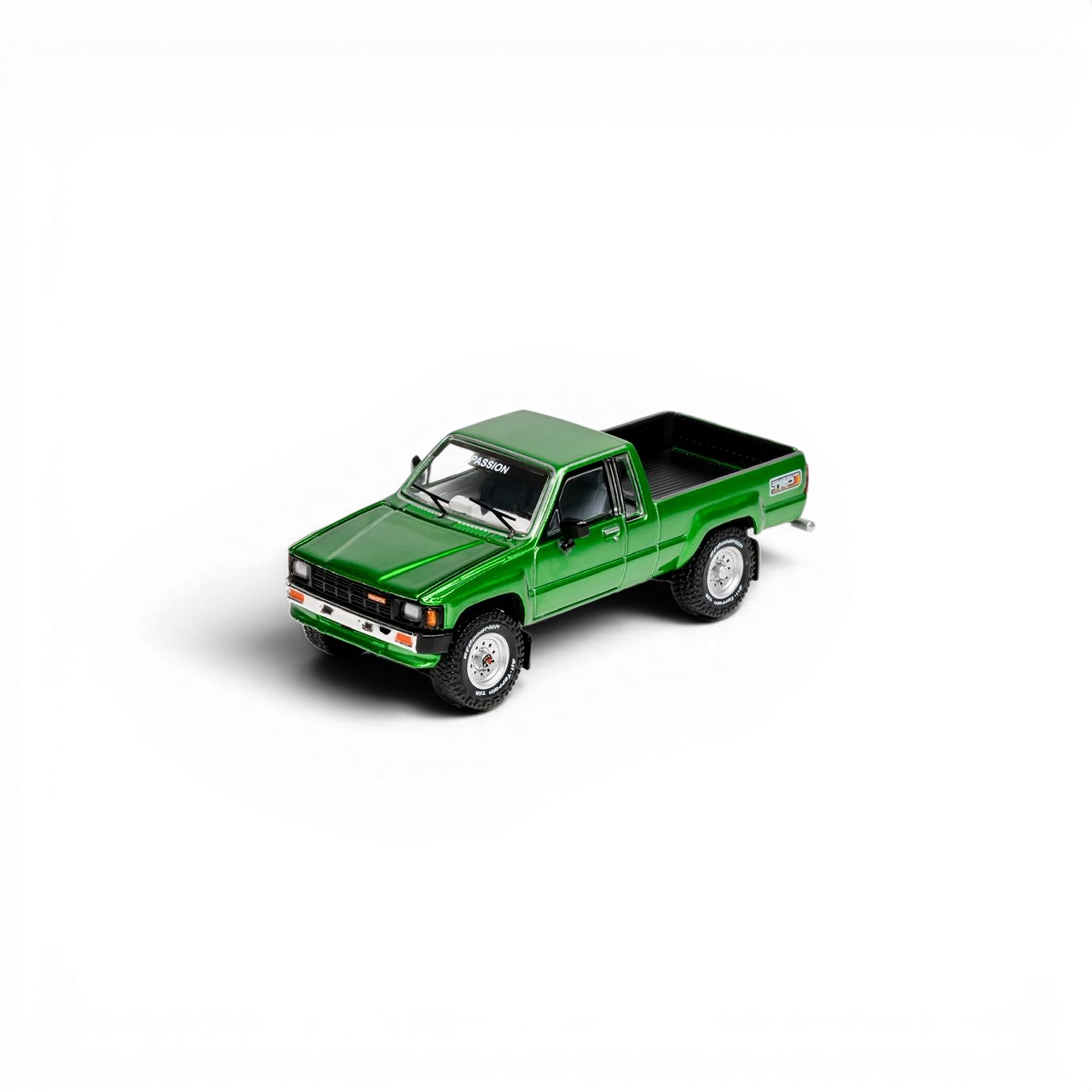 Lot57Supplies Diecast Shop GCD 1:64 scale green Toyota Hilux Xtra Cab diecast pickup truck model
