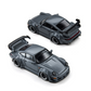 Lot57Supplies Diecast Shop TimeMicro 964 RWB diecast model car in grey with wide body kit and rear spoiler