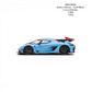 Lot57Supplies Diecast Shop GRYNING Jesko Attack 1:64 scale model in Gulf Blue and Lava Orange resin with black wheels and red brake calipers.