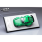 Lot57Supplies Diecast Shop GTM RWB 993 green diecast model car in 1:64 scale with display case