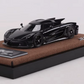 Lot57Supplies Diecast Shop GUO Jesko Absolut 1:64 scale resin model car in jet black on a brown display base