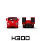 Lot57Supplies Diecast Shop SC H300 flatbed transport trailer in red Tokyo Drift livery, 1:64 scale diecast model.
