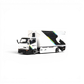 Lot57Supplies Diecast Shop MicroTurbo HINO 300 1:64 scale white custom box truck with black livery and wide body kit