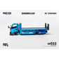 Lot57Supplies Diecast Shop GCD Hino 300 FIST team custom drop-bed car carrier in blue livery, 1:64 scale diecast model.