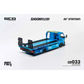 Lot57Supplies Diecast Shop 1:64 scale GCD Hino 300 custom drop-bed car carrier in blue FIST livery with racing decals