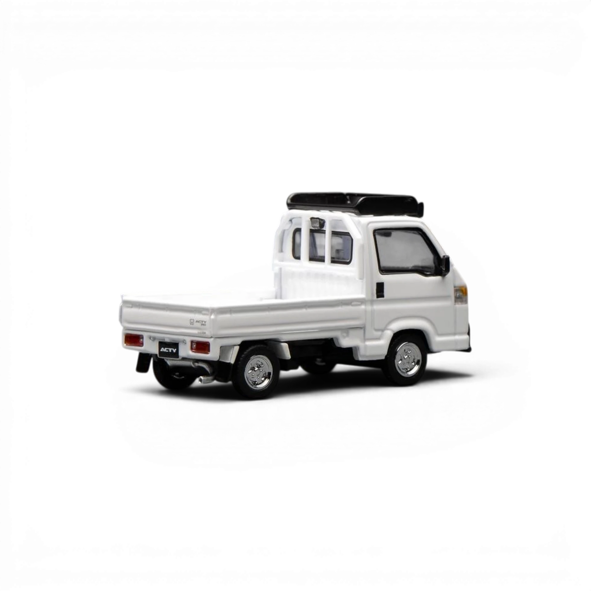 Lot57Supplies Diecast Shop MOTORHELIX 1:64 scale Taffeta White Honda Acty Truck diecast model, rear three-quarter view