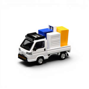 Lot57Supplies Diecast Shop MOTORHELIX 1:64 scale Honda Acty Truck in Taffeta White with cargo bed accessories