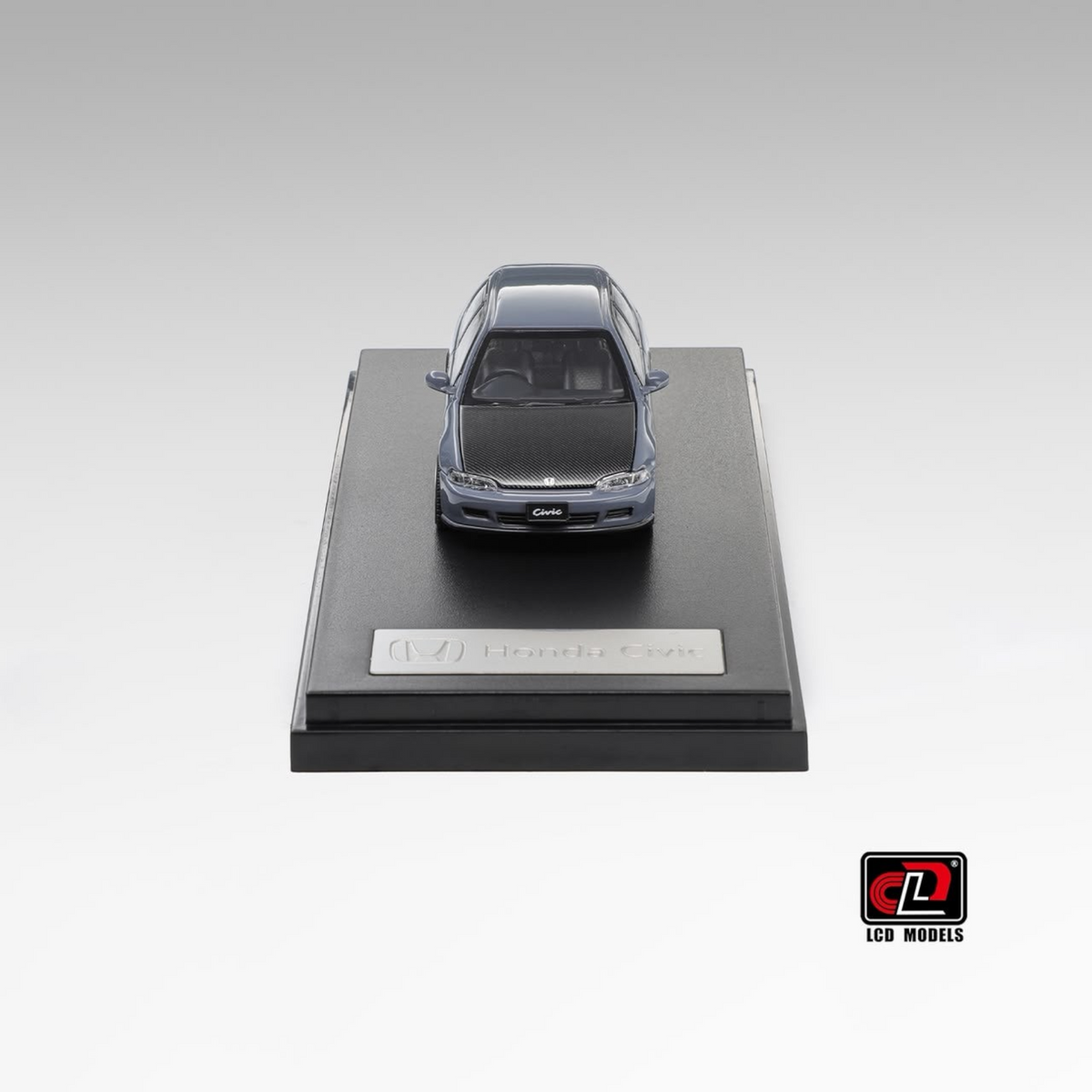 Lot57Supplies Diecast Shop 1:64 scale LCD Honda Civic SiR II EG6 diecast model car with a blue carbon fiber hood.