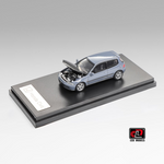 Lot57Supplies Diecast Shop 1:64 scale LCD Honda Civic SiR II EG6 diecast model car in blue with carbon fiber hood