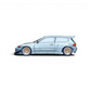 Lot57Supplies Diecast Shop 1:64 scale raw metal Honda Civic EG6 with gold rims and racing tires.