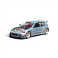 Lot57Supplies Diecast Shop 1:64 scale silver Honda Civic EG6 raw metal model with red interior and gold wheels.