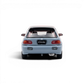 Rear view of a light blue Street Weapon Honda Civic EG6 1:64 scale diecast model car with OMP racing decals.