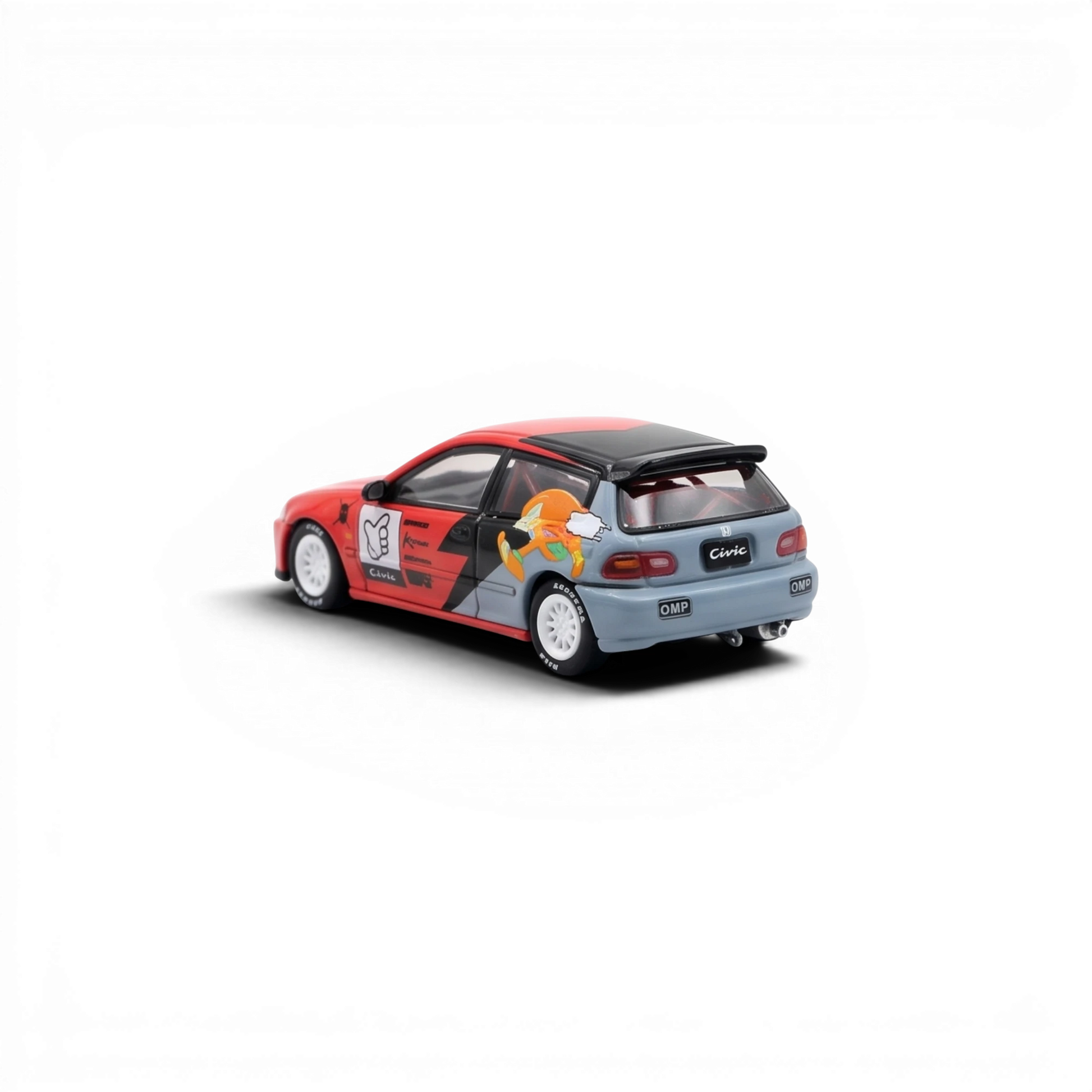 Lot57Supplies Diecast Shop Street Weapon 1:64 scale Honda Civic EG6 diecast model with red and grey Sonic livery