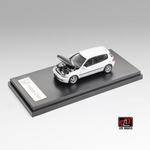 Lot57Supplies Diecast Shop 1:64 scale white Honda Civic SiR II EG6 diecast model with open carbon fiber hood