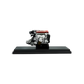 Lot57Supplies Diecast Shop 1:18 scale Honda Civic EK9 engine model with red valve cover on a black display stand
