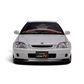 Lot57Supplies Diecast Shop 1:18 scale MOTORHELIX Honda Civic Type-R EK9 model car in nardo grey, front view.