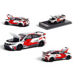Lot57Supplies Diecast Shop MOTORHELIX 1:64 scale Honda Civic Type R FL5 diecast model with TRC livery and openable hood