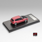 Lot57Supplies Diecast Shop 1:64 scale red Honda Civic SiR II EG6 diecast model with carbon fiber hood on display base