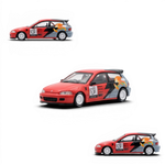 Lot57Supplies Diecast Shop Street Weapon 1:64 scale diecast Honda Civic EG6 with red and black Sonic livery