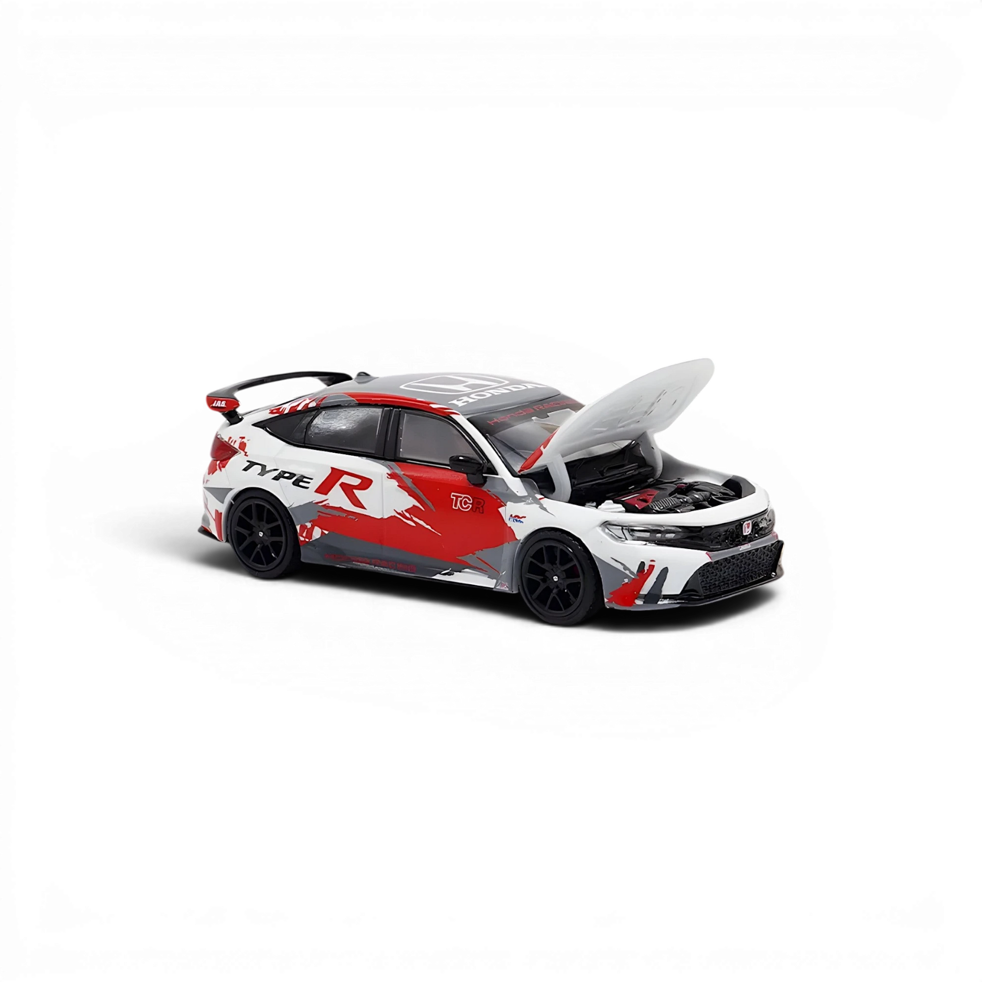 Lot57Supplies Diecast Shop MOTORHELIX 1:64 scale Honda Civic Type R FL5 diecast model with open hood and TCR livery