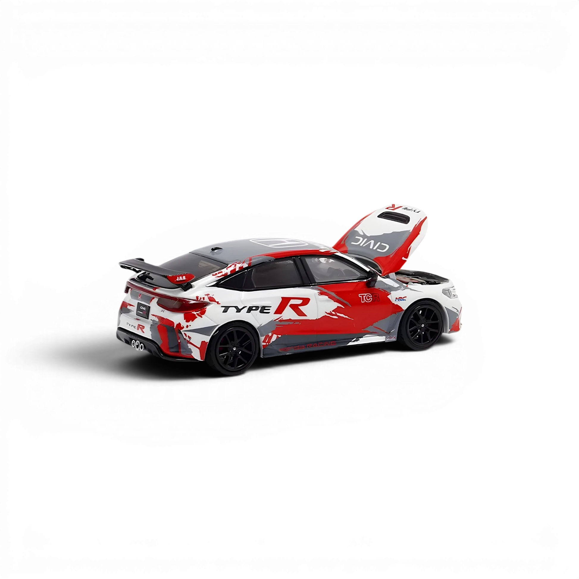 Lot57Supplies Diecast Shop MOTORHELIX 1:64 scale Honda Civic Type R FL5 diecast model with open hood and TRC livery