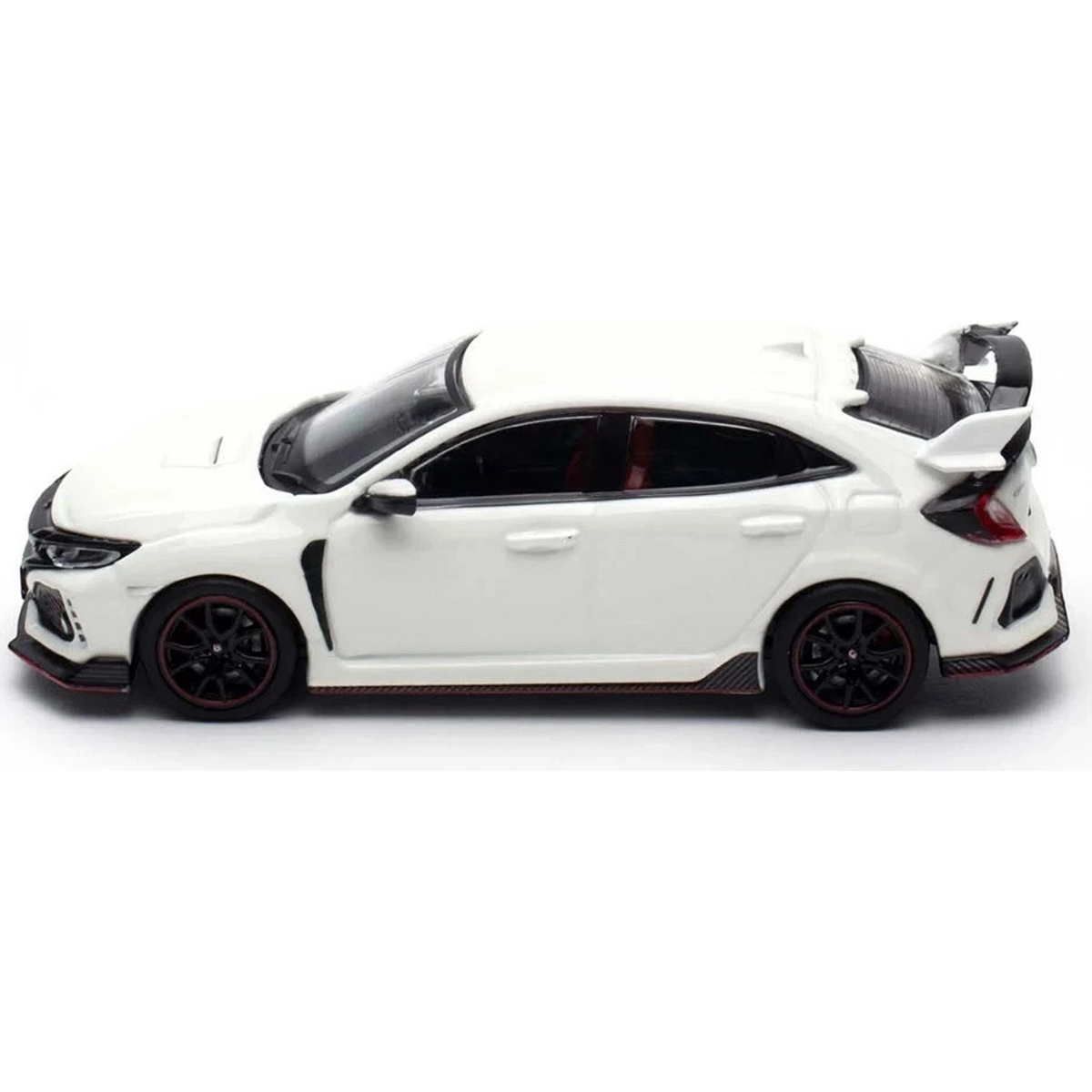 Lot57Supplies Diecast Shop INNO64 1:64 scale white Honda Civic Type-R FK8 die-cast model car side view