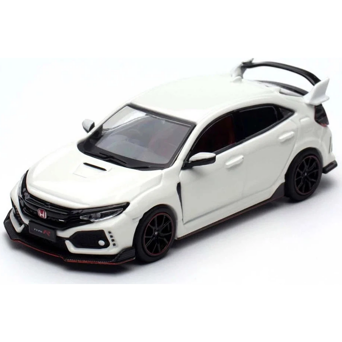 Lot57Supplies Diecast Shop INNO64 1:64 scale white Honda Civic Type-R FK8 die-cast model car with black accents