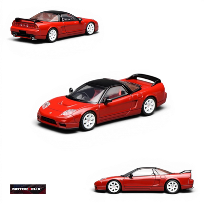 Lot57Supplies Diecast Shop MOTORHELIX 1:64 scale Honda NSX-R NA2 diecast model car in New Formula Red with white wheels.