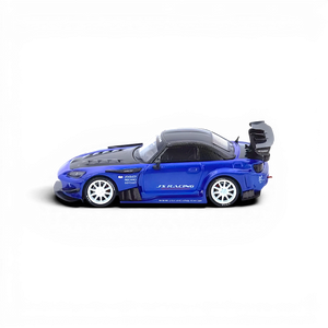 Lot57Supplies Diecast Shop INNO64 Honda S2000 J's Racing diecast model car in blue with white wheels and rear wing