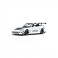Lot57Supplies Diecast Shop Microturbo 1:64 metallic white Honda S2000 RB diecast model with Pandem widebody kit.