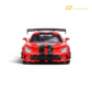 Lot57Supplies Diecast Shop transparent red 1:64 scale Hone Model Dodge Viper ACR with black racing stripes and rear spoiler.