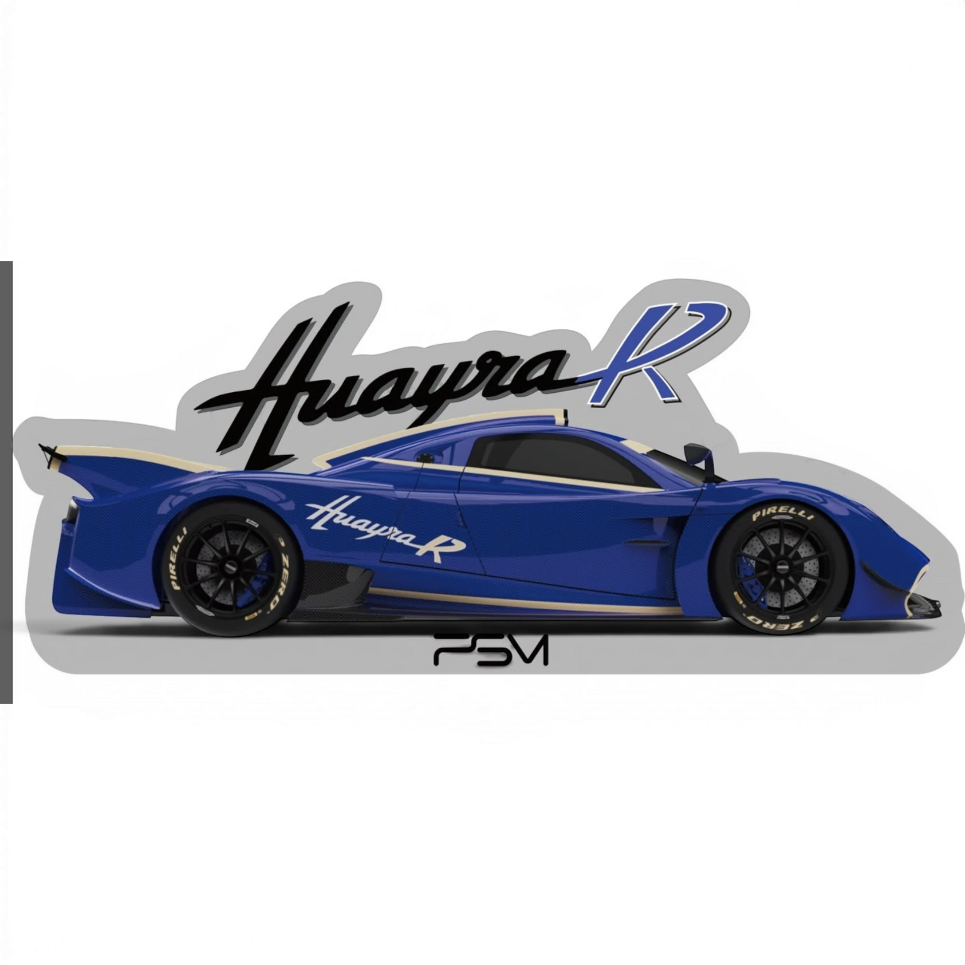 Lot57Supplies Diecast Shop PSM & DMY Huayra R Sea Salt blue full carbon resin model car in 1:64 scale