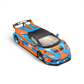 Lot57Supplies Diecast Shop 1:64 scale DAP Huracan LB-Silhouette Works widebody diecast car in blue and orange Gulf livery