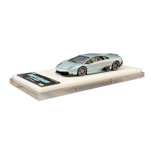 Lot57Supplies Diecast Shop WAM 1:64 scale resin Lamborghini Murcielago LP670 ducktail model in ice blue on display