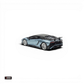 Lot57Supplies Diecast Shop TARDIS 1:64 scale ice blue Lamborghini LP750-4SV resin model car rear view