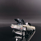Lot57Supplies Diecast Shop Fine Works64 1:64 scale black and gold Impala lowrider diecast car with hood open