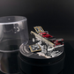Lot57Supplies Diecast Shop 1:64 scale Fine Works64 Impala lowrider in black and gold with red interior on a turntable
