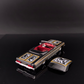 Lot57Supplies Diecast Shop 1:64 scale black and gold Impala lowrider diecast car with red interior and custom decals.