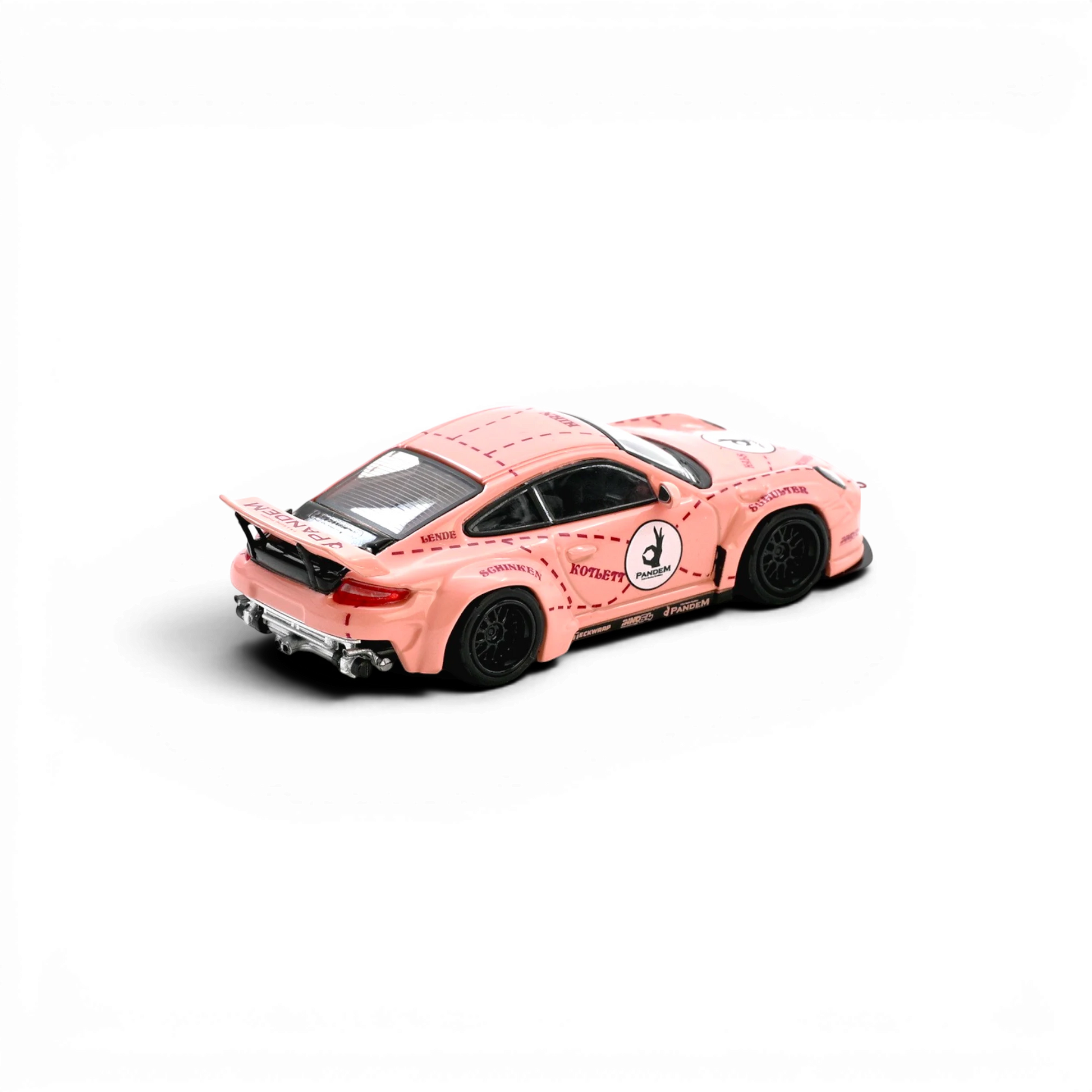 Lot57Supplies Diecast Shop Inno64 Pandem 997 Pink Pig 1:64 scale diecast model car with iconic butcher cut livery.