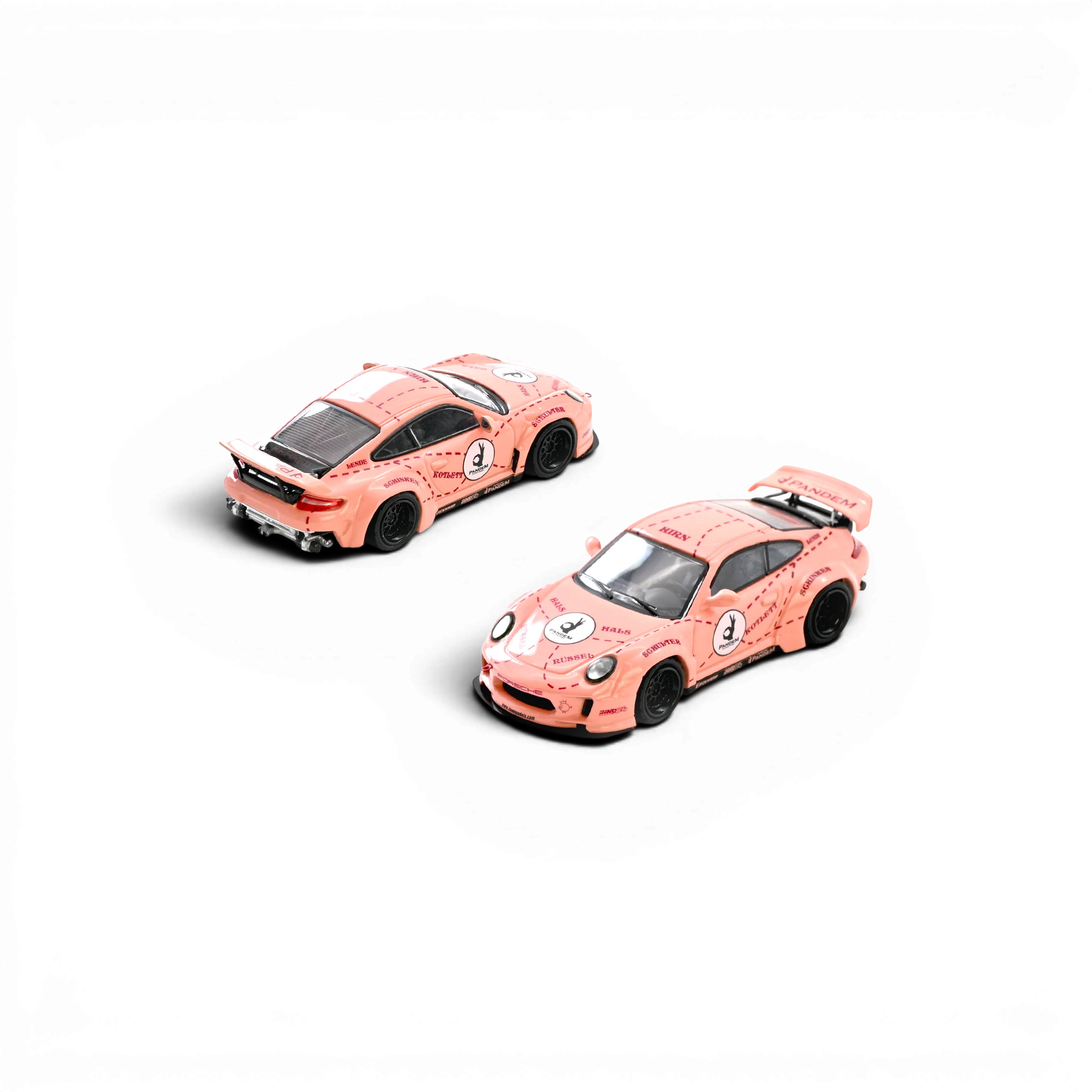 Lot57Supplies Diecast Shop Inno64 Pandem 997 Pink Pig 1:64 scale diecast car with iconic butcher diagram livery.